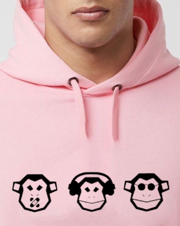 Blusa moletom Monkeys full rose