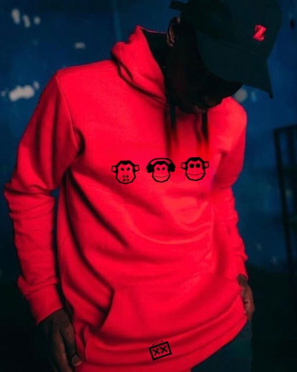 Blusa moletom vermelha Monkeys full