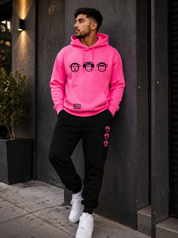 Conjunto moletom Rosa Monkeys full