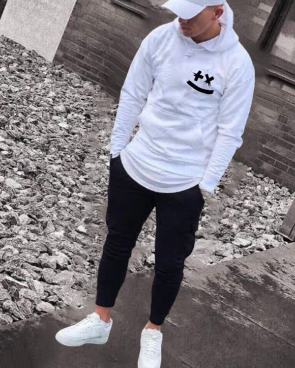 Blusa moletom branca capa