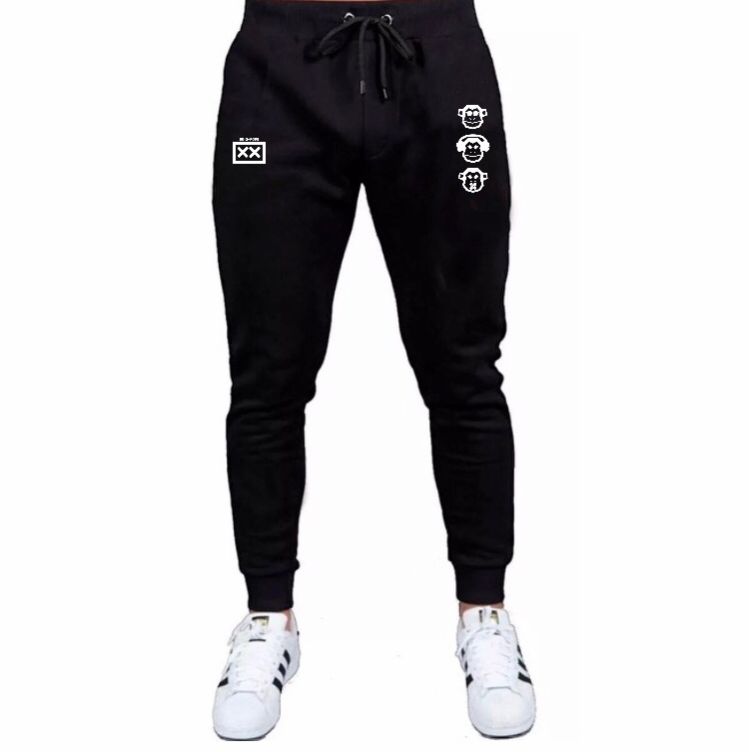 Conjunto moletom preto Monkeys full White - Imagem 4