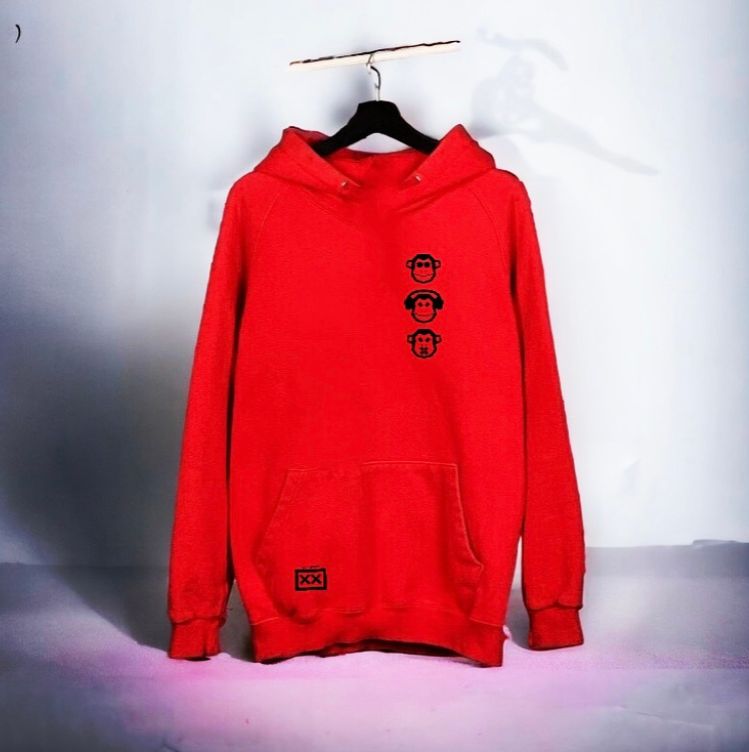 Conjunto moletom vermelho Monkeys