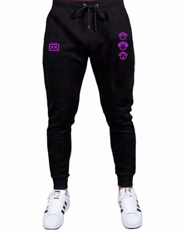 Conjunto moletom Preto Monkeys Purple