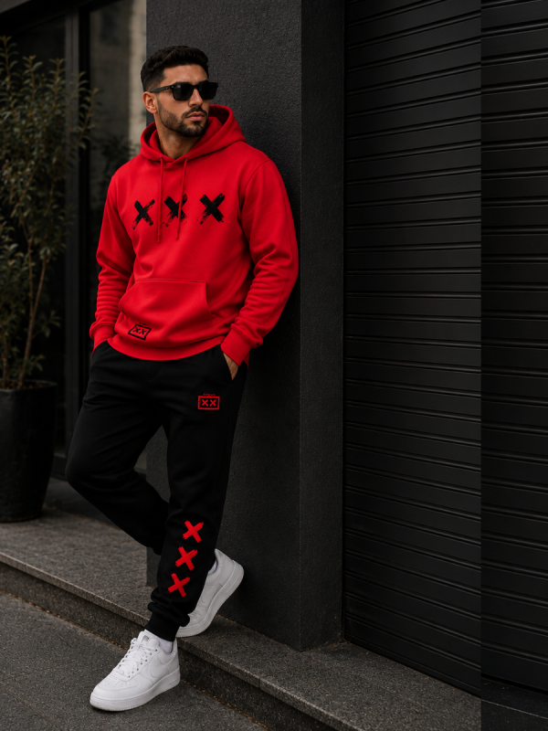 Conjunto moletom vermelho Cheese