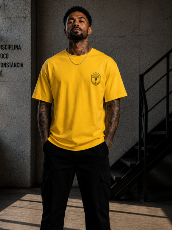 Camiseta Oversized Pentacampeão amarela