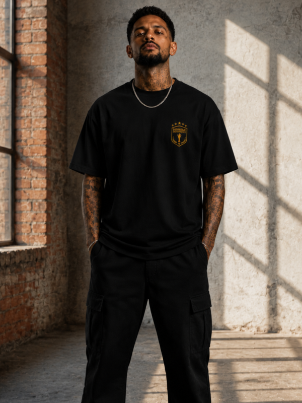 Camiseta Oversized Pentacampeão preta